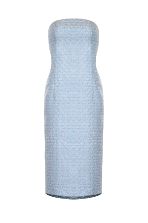 Aqua Jacquard Dress