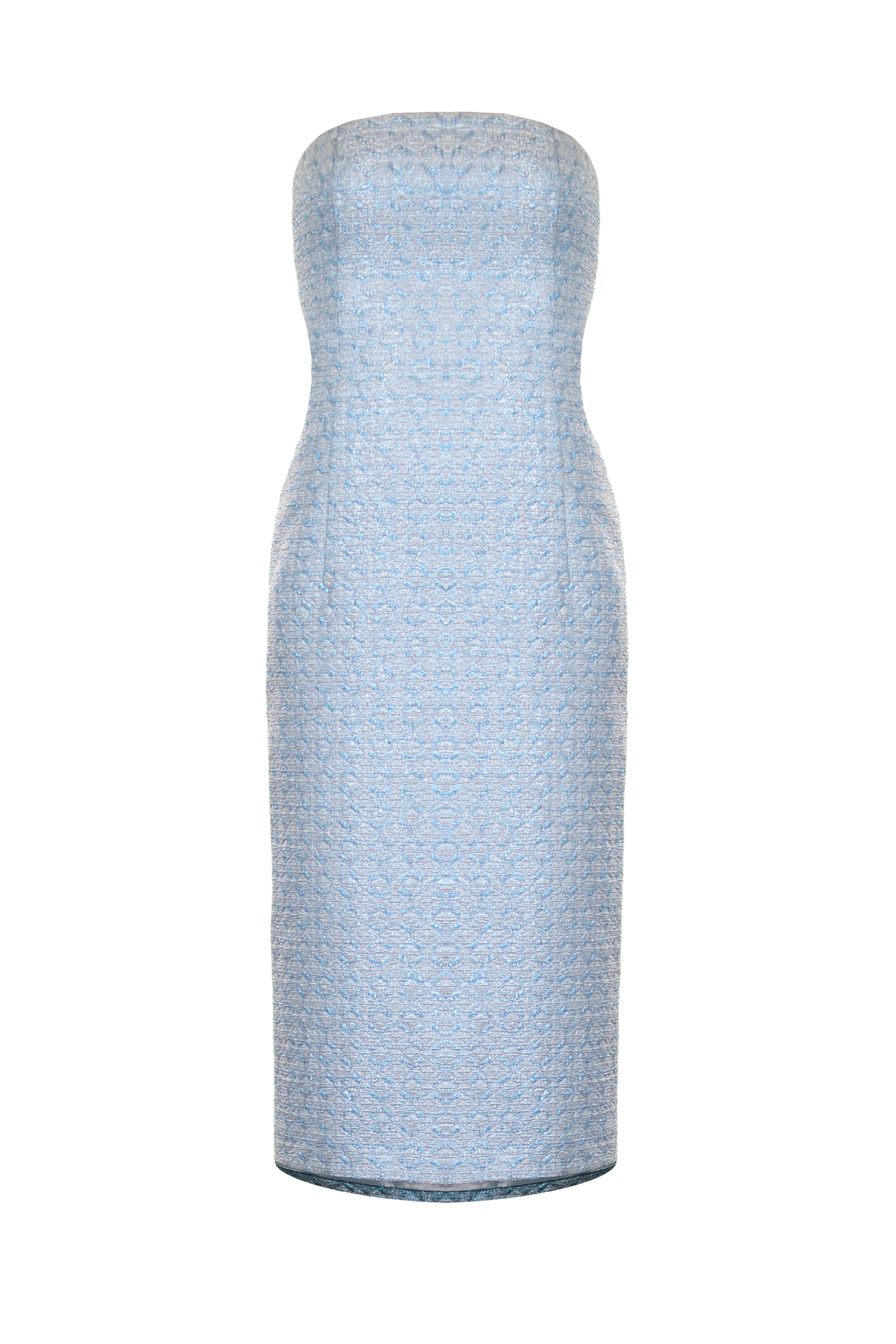 Aqua Jacquard Dress