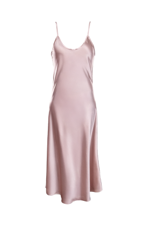 Velour Pinstriped Slip Dress